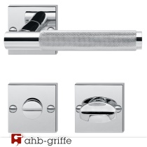 AHB Türgriff Kira Rosette 3222 Chrom poliert WC Türdrücker Türbeschlag Türklinke