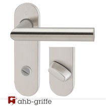 Hoppe Türdrücker Amsterdam Kurzschild WC Edelstahl matt E1400Z/353K F69 Türgriff