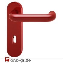 ECO Türdrücker U-Form Kurzschild BB Nylon Kunststoff rot Türgriff Türbeschlag