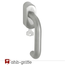 Hoppe Fenstergriff Paris abschließbar 32 mm Edelstahl matt E138Z/US950S F69