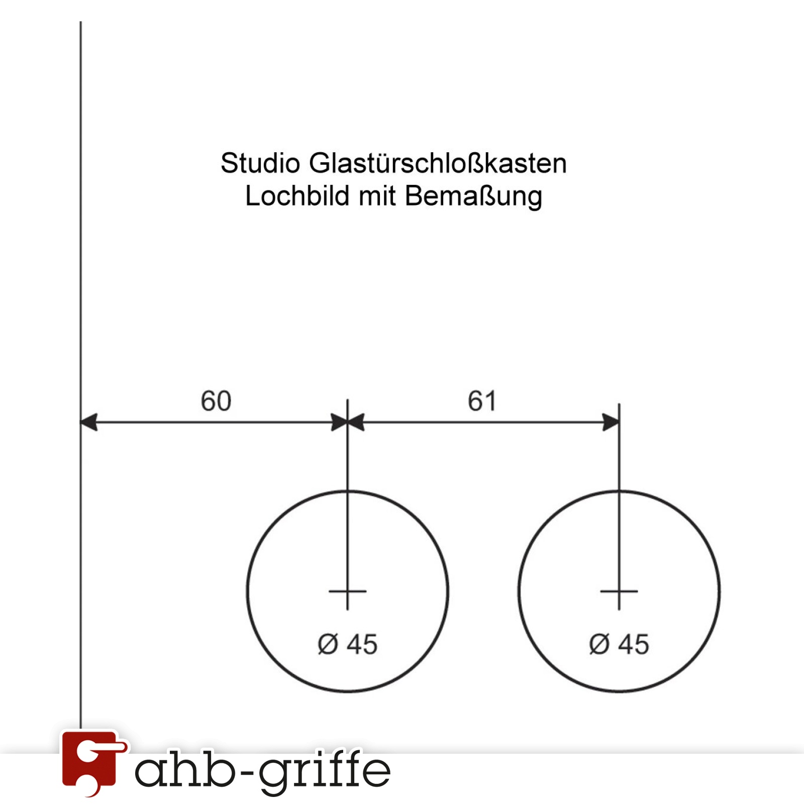 das Lochbild der Glastür